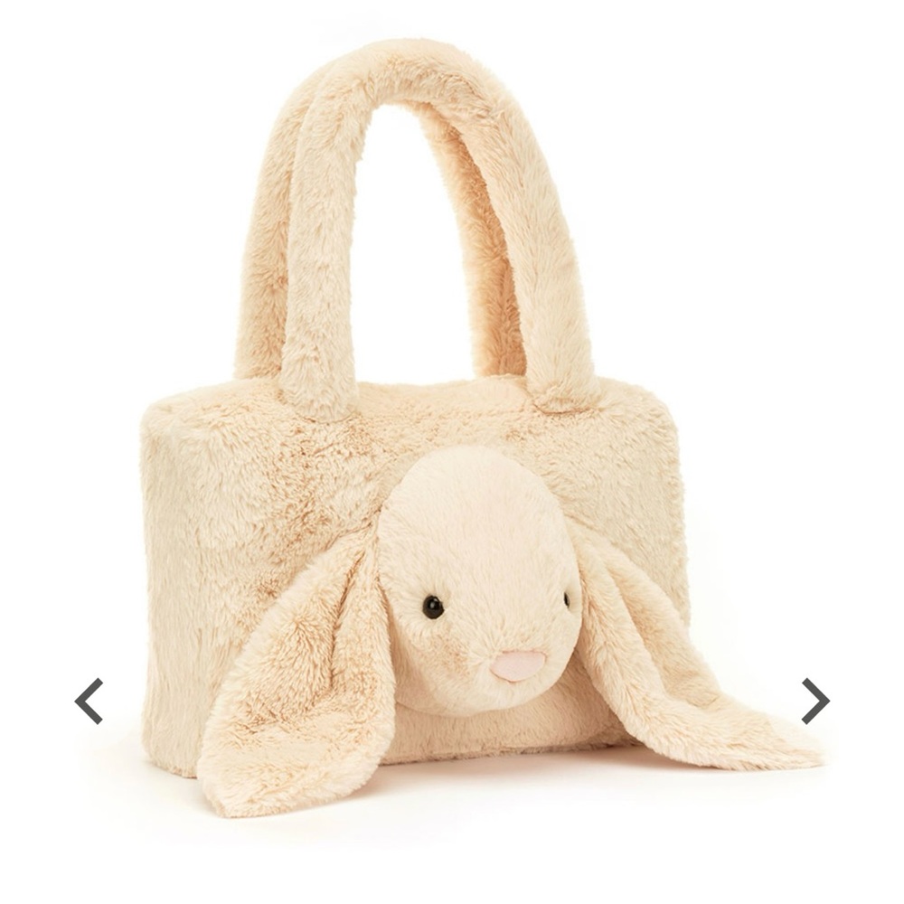 Like new with dust bag-Jellycat Cream Plush Bag Soft and Cuddly